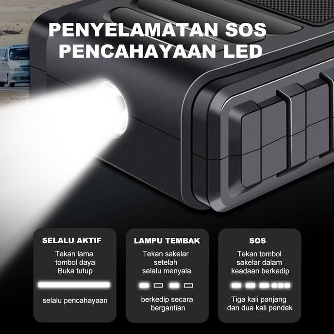 ready Jumper Aki Mobil Power Bank Booster Aki Pompa Ban Jump Start Portable