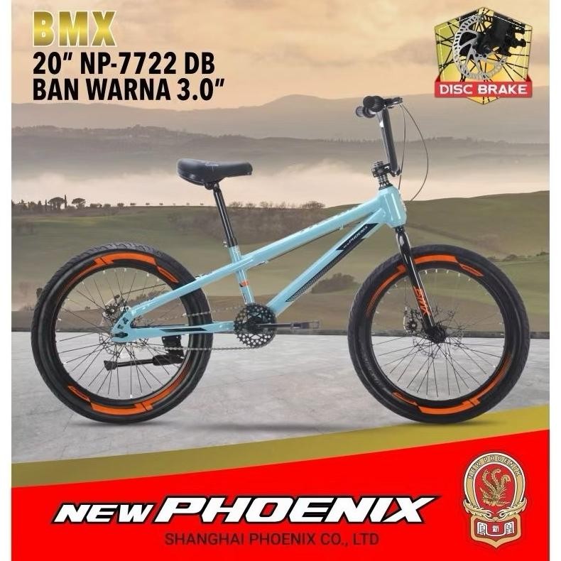 Sepeda BMX Ukuran 20 New Phoenix NP 7722 Ban 3.0 Jumbo Setir Oversize Berkualitas / Sepeda Laki BMX 