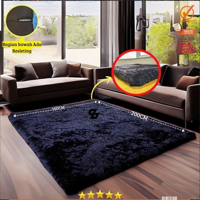 Karpet bulu rasfur ukuran 200X160X5CM