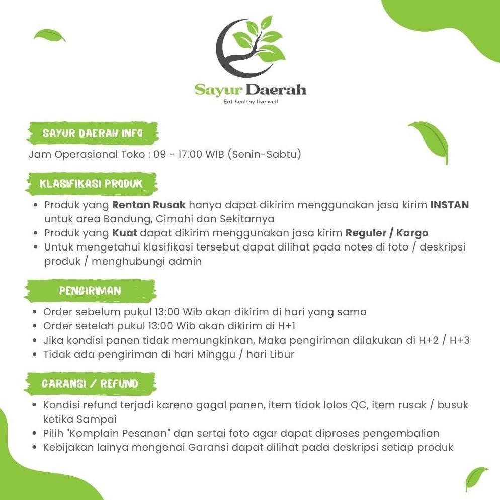 

Bahan Terbaik Daun Ginseng Organik 500 Gr | Sayur Daerah