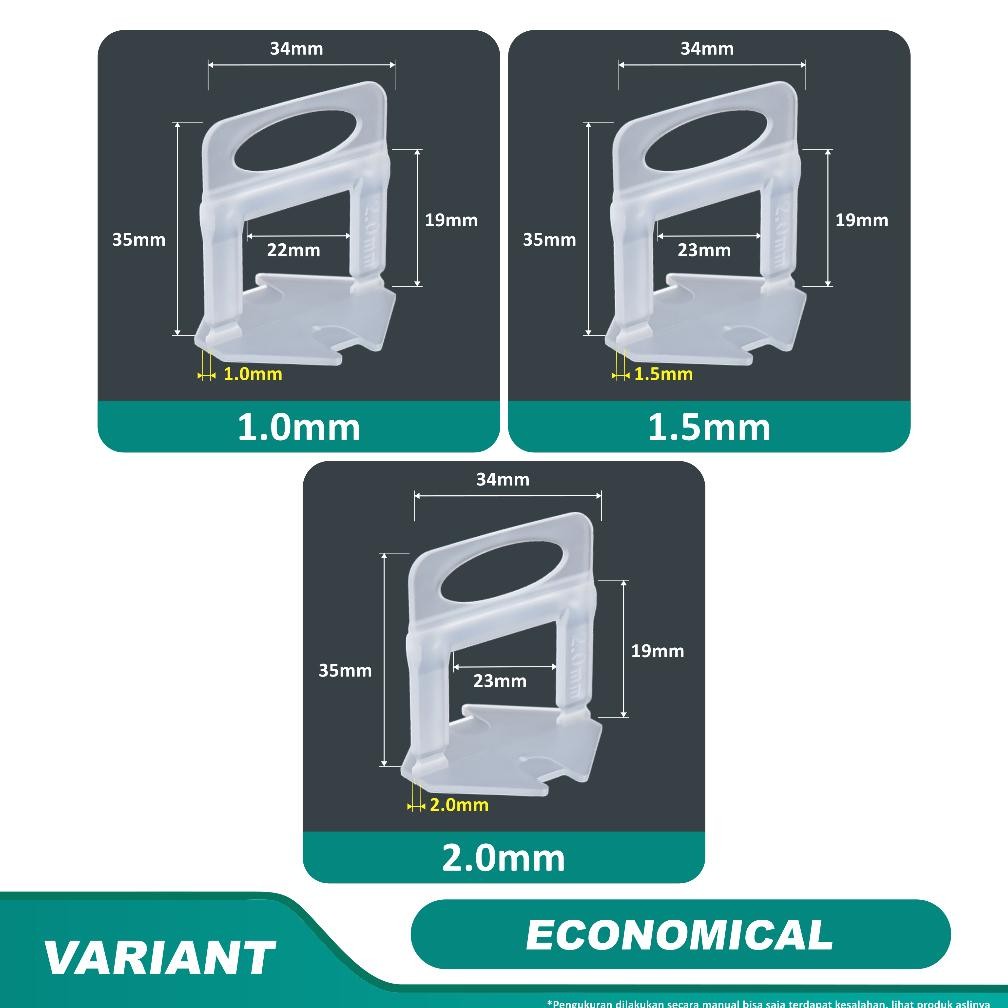 HJK ASTEEL Clip klip perata keramik granit lantai tile leveling nat spacer 1mm