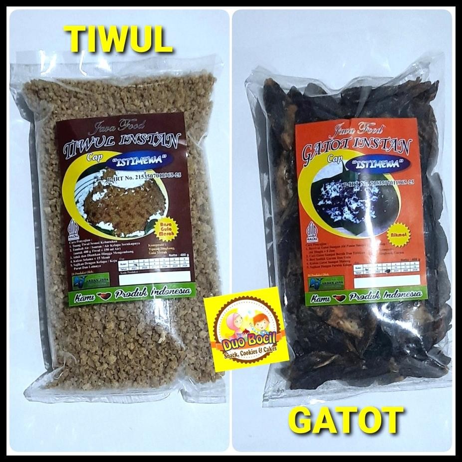 

GATOT TIWUL SINGKONG INSTANT LEZAT 400 GRAM KHAS MALANG - DUO BOCIL SNACK