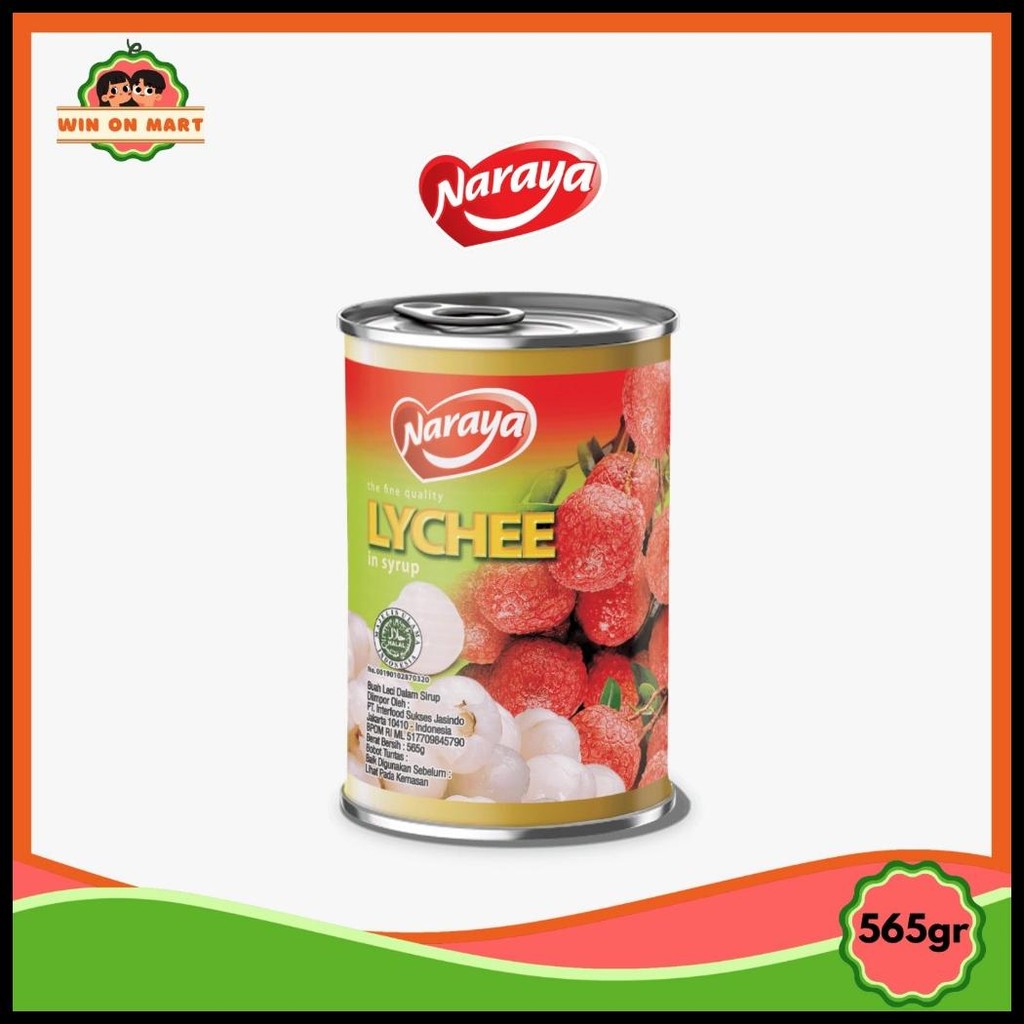 

BUAH KALENG | NARAYA KALENGAN BUAH 565G | LONGAN | LYCHEE