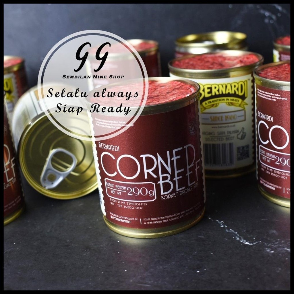 

BERNARDI CORNED BEEF 290 GRAM KORNET DAGING SAPI CORNET KORNED KALENG