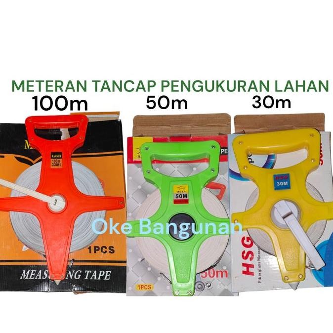 

meteran tancap pengukur lahan tanah 30 50 100 m Murah