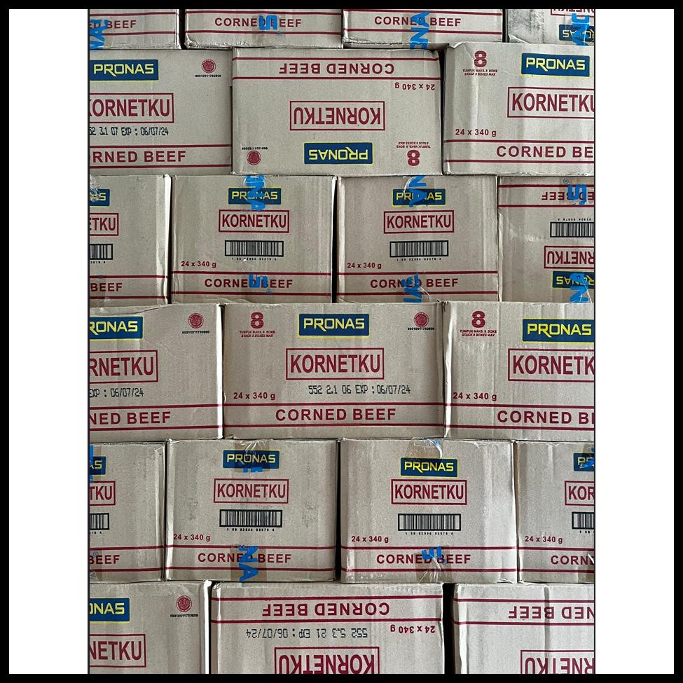 

KORNETKU KORNET DAGING SAPI CORNED BEEF PRONAS HALAL 340GR (ISI 24) DUS - CARGO