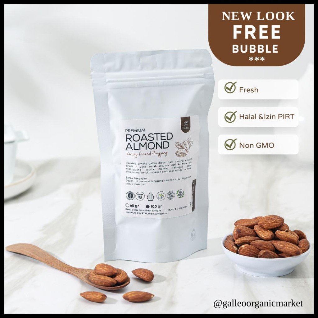 

KACANG ALMOND PANGGANG 250 GR GALLEO-ROASTED ALMOND PREMIUM