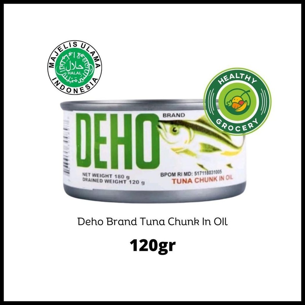 

DEHO BRAND TUNA CHUNK IN OIL 120GR / IKAN TUNA DALAM MINYAK