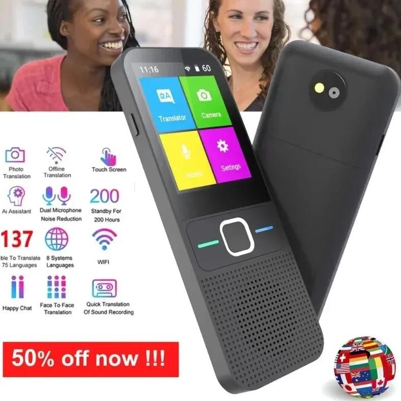 

T10 2025 Voice Translator Smart Portable 137 Languages Real Time Translator Without Internet Inter-Translation Machine Newest