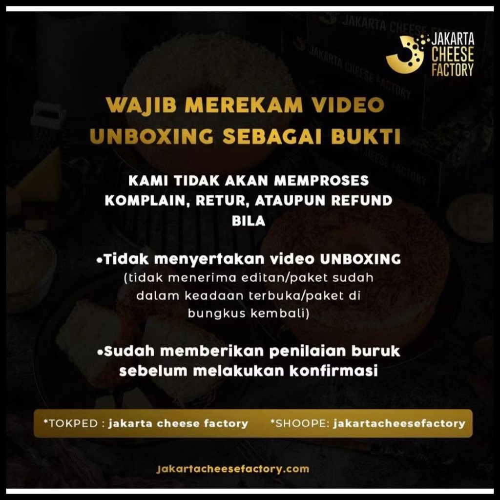 

BROWNIES JAKARTA CHEESE FACTORY