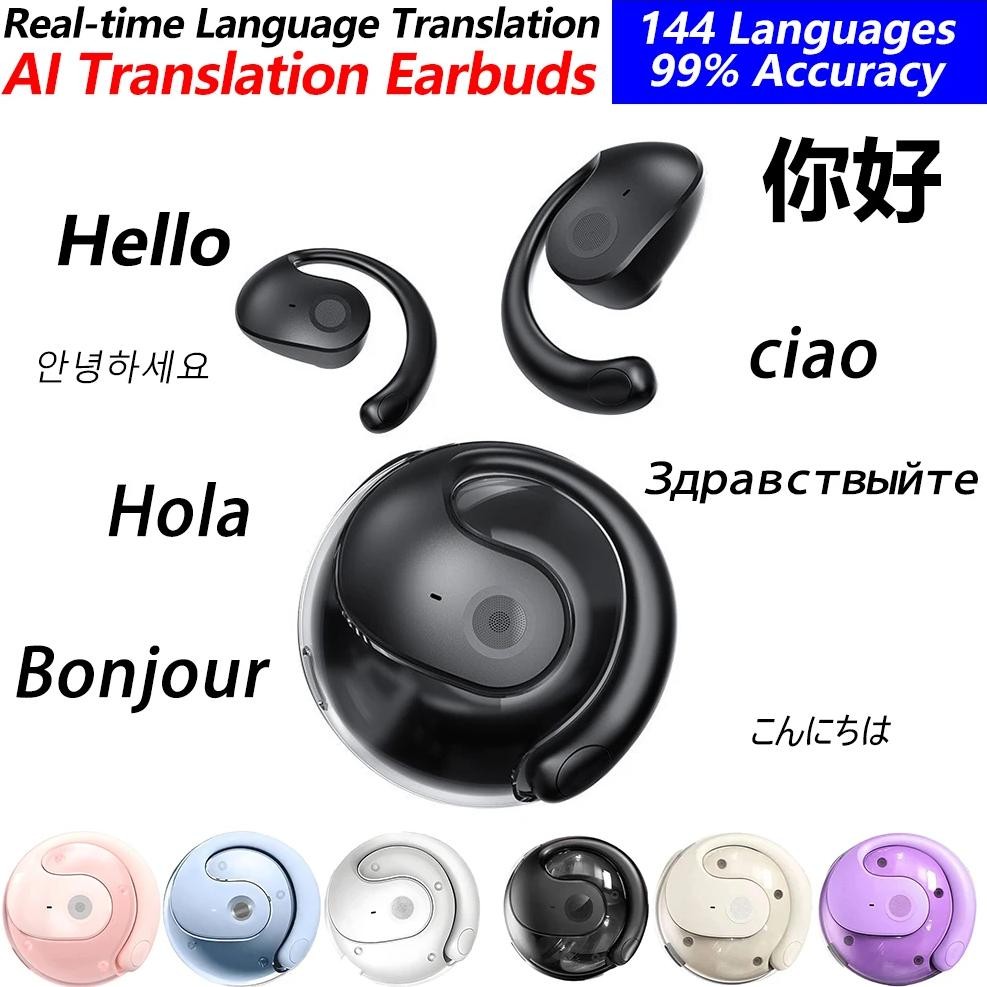 

Language Translation Earbuds Support 144 Languages and Accents Translate Music and Calls 3in1 Wireless Translation Earphones