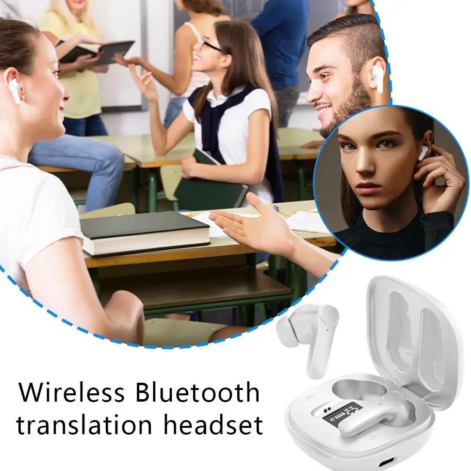 

New Translation Headphones B11 Instant Languages Translate Wireless Bluetooth Smart Translator Earphone Translator Voice Z7E6