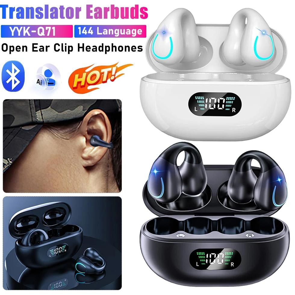 

Real-Time Translator Earbuds Open Ear Clip Headphone Translation Wireless Bluetooth Headset Simultaneous Interpretation Earphone
