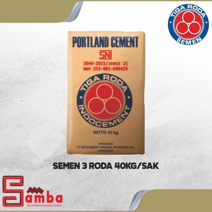 SEMEN 3 RODA 40 KG HARGA / SAK , SEMAN TIGA RODA 40KG Diskon