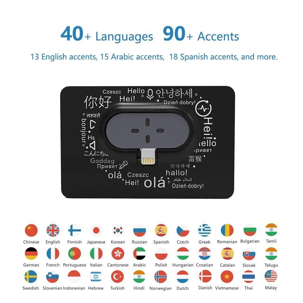 

Timekettle Zero Language Translator Device Supports 40 Languages Mini Size Voice Translator Voice Recorder for Traveling