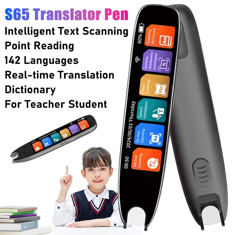 

S65 Translator Pen Scan Reader 142 Languages Smart Voice Translation Pen Digital International Dictionary For Teacher Students