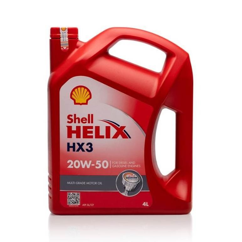 SHELL HELIX HX3 20W50 [4L] OLI MOBIL BENSIN UKURAN GALON OLI MOBIL SHELL