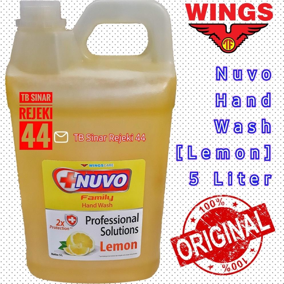 PJ [TB Sinar Rejeki 44] WINGS NUVO HAND SOAP JERIGEN 5 LITER Refill Cairan Sabun Cuci Tangan