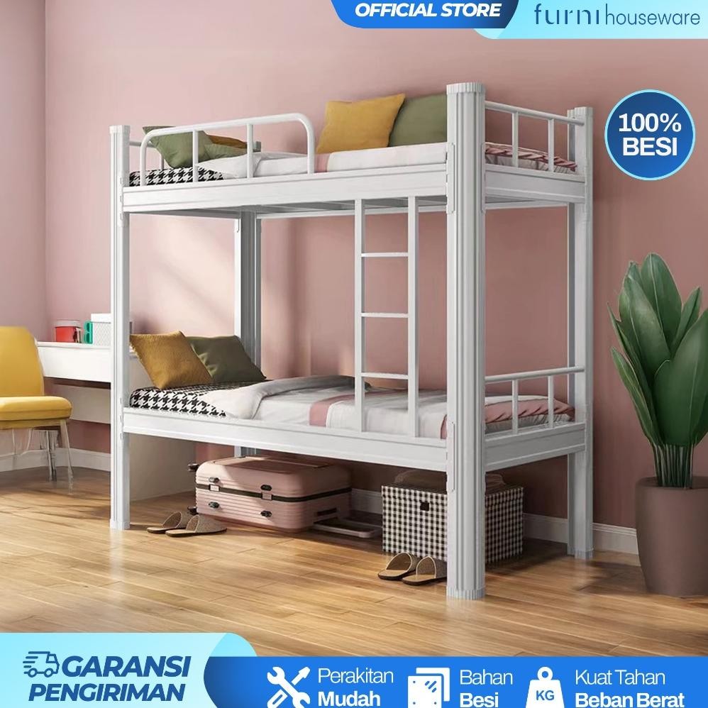 6.6 RANJANG 2 SUSUN BESI RANJANG TINGKAT 2 SUSUN TEMPAT TIDUR MINIMALIS RANJANG DIPAN BUNKED BESI