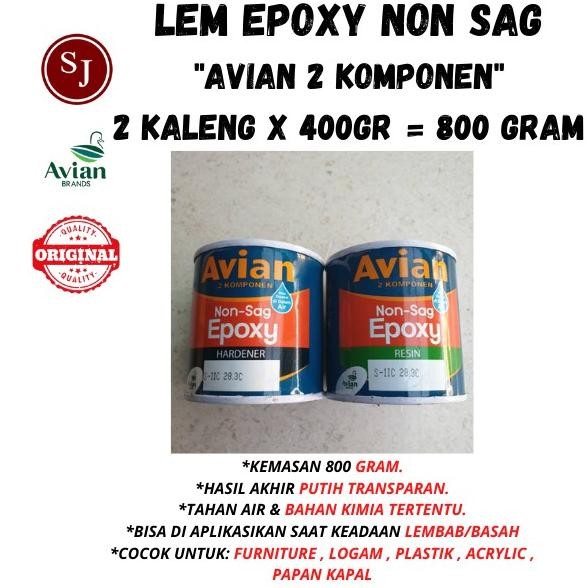 HJK Lem Epoxy Avian Non-Sag 800gr Kayu Kapal Besi Lem Sebaguna Area Basah