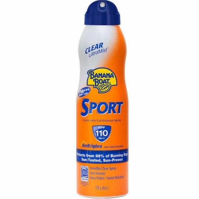 TERMURAH - Banana Boat Sport Clear Ultramist Sunscreen Spray Sunblock SPF110 170g