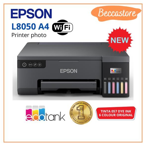 Berkualitas Printer Epson Ecotank L8050 (Pengganti L805) Printer Photo A4 6 Warna Epson L8050 WiFi P
