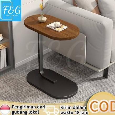 Meja Teh Kecil Meja Samping Sofa Bergerak Meja Kopi Dengan Sisi Roda Rak Penyimpanan Meja Teh Meja L