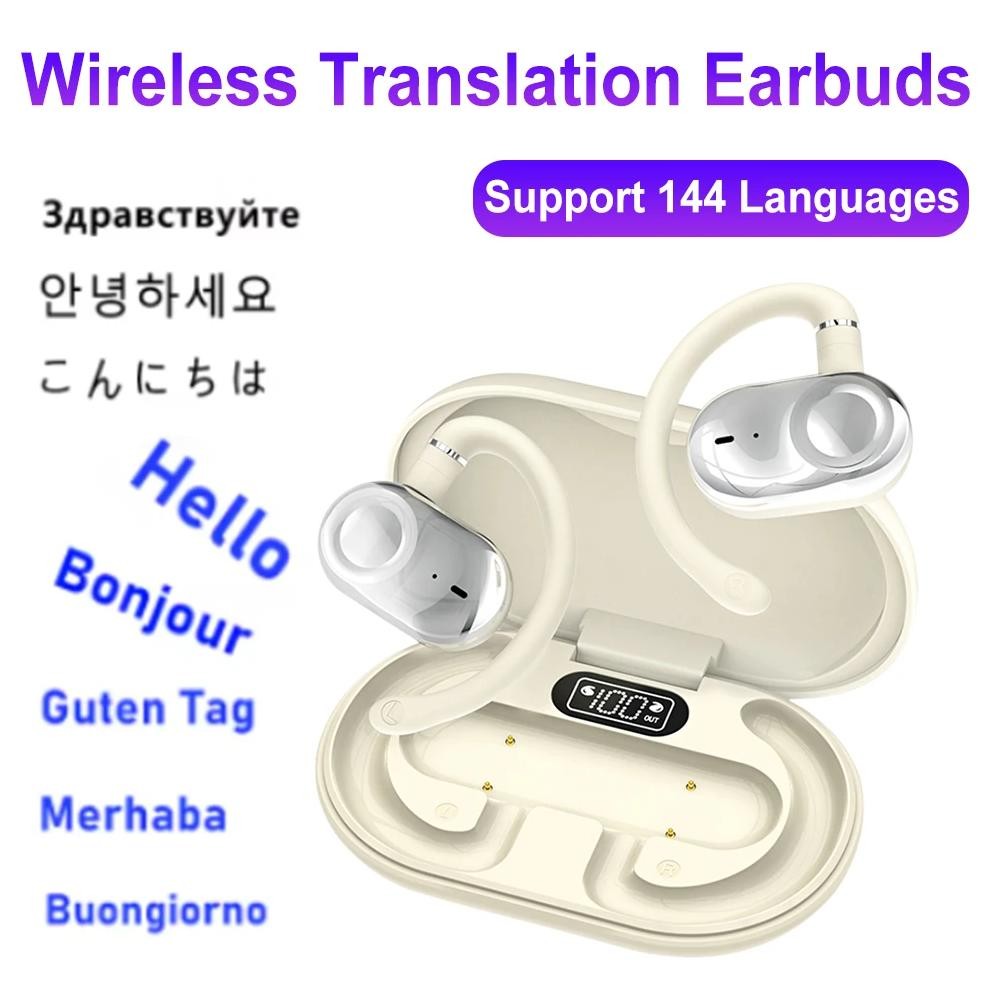 

JM18 Language Translator Earbuds Real Time 144 Languages Voice Translator Wireless Bluetooth Earphones for Travel Business