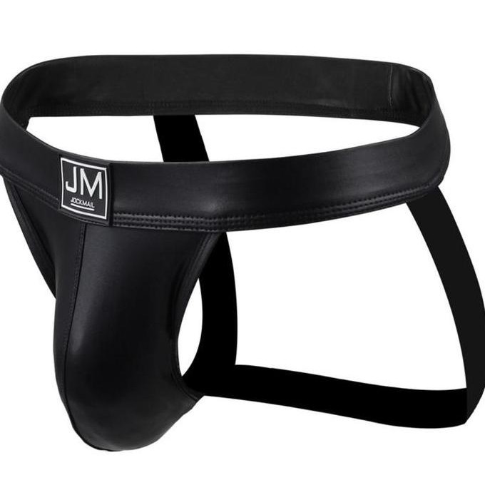 Jockstrap Semi - Leather Like (Faux Leather) - Jockmail - Celana Dalam Terbaru
