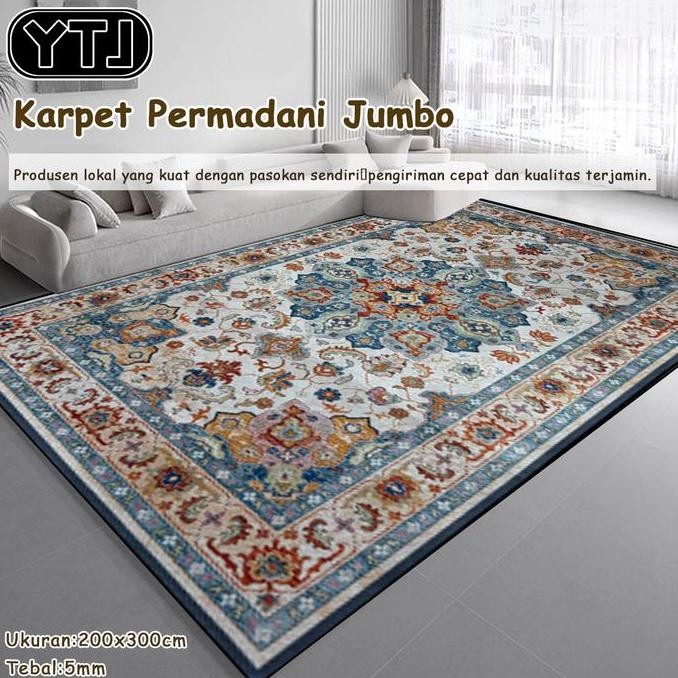 Grosir Ytj Karpet Malaysia Ukuran 300X200 Jumbo Permadani Ruang Tamu Polyester Karpet Lantai Eropa