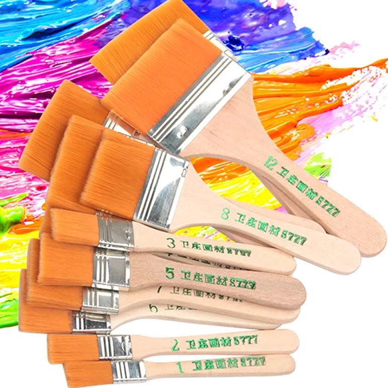 

12Pcs Nylon Paint Brushes Large Area Paint Brushes Oil Painting Stains Household Chips Varnishes Glue And Plaster Cleaning Tools