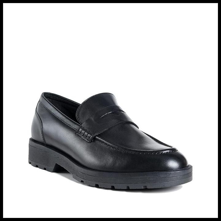 Prabu - Sepatu Kulit Slip On Pria Prayoga Black Loafers Shoes Flat Original Best Seller