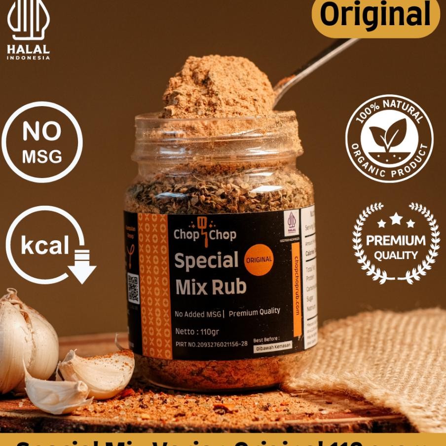 

Chopchop Special Mix Rub Bumbu Marinasi Rendah Kal Serbaguna 110Gr