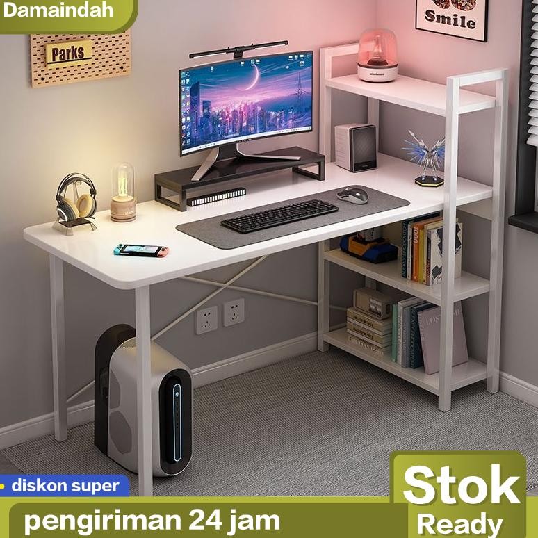 Meja Dan Kursi Kerja Satu Set / Meja Belajar Aesthetic Kayu Anak Set Kursi/Meja Belajar Dan Kursi 1S