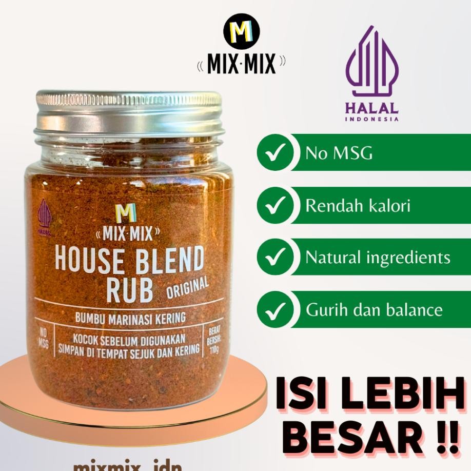

Mixmix Dry Rub Bumbu Marinasi Serbaguna No Msg 110 Gram