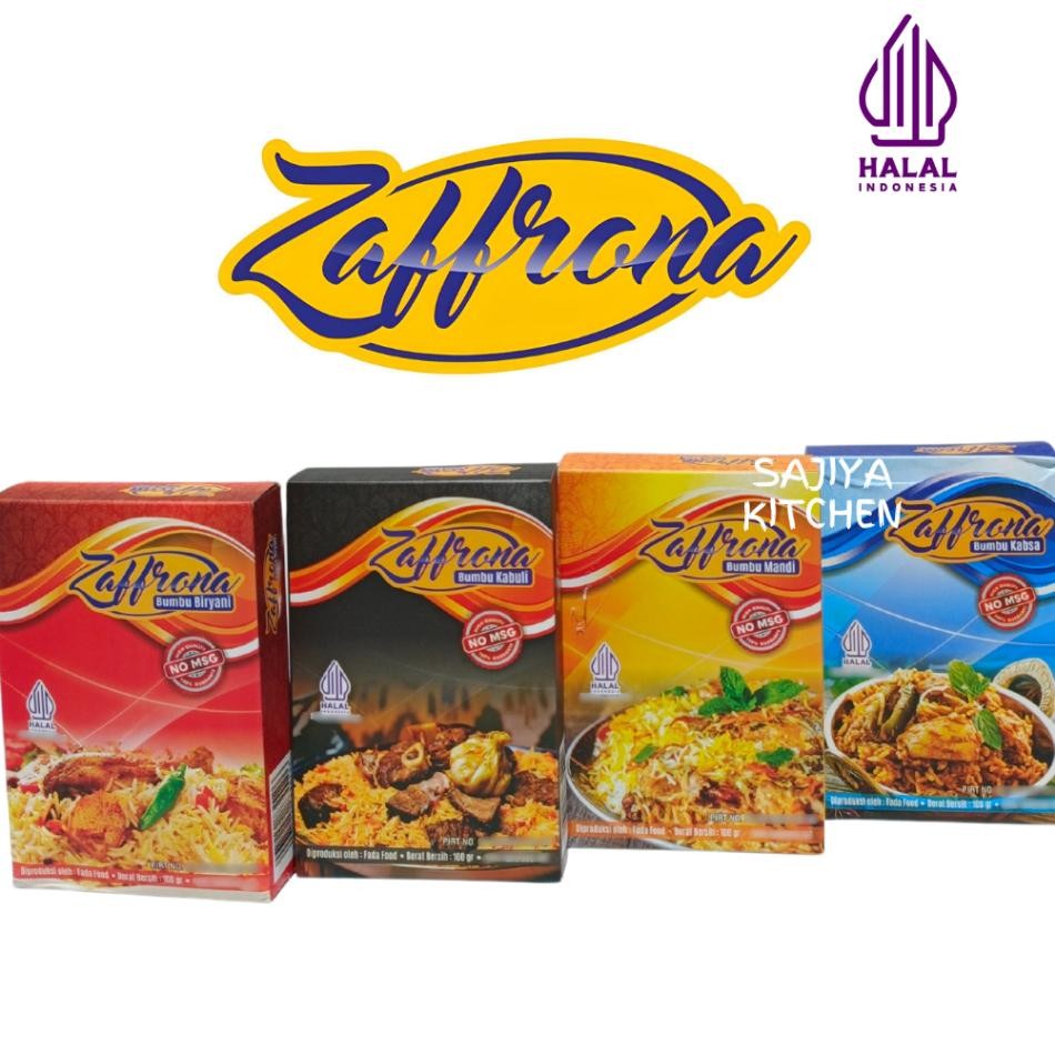 

Zaffrona Bumbu N 100 Gr Nasi Arab Rempah Kebuli Mandhi Kabsah Yani Beras Halal