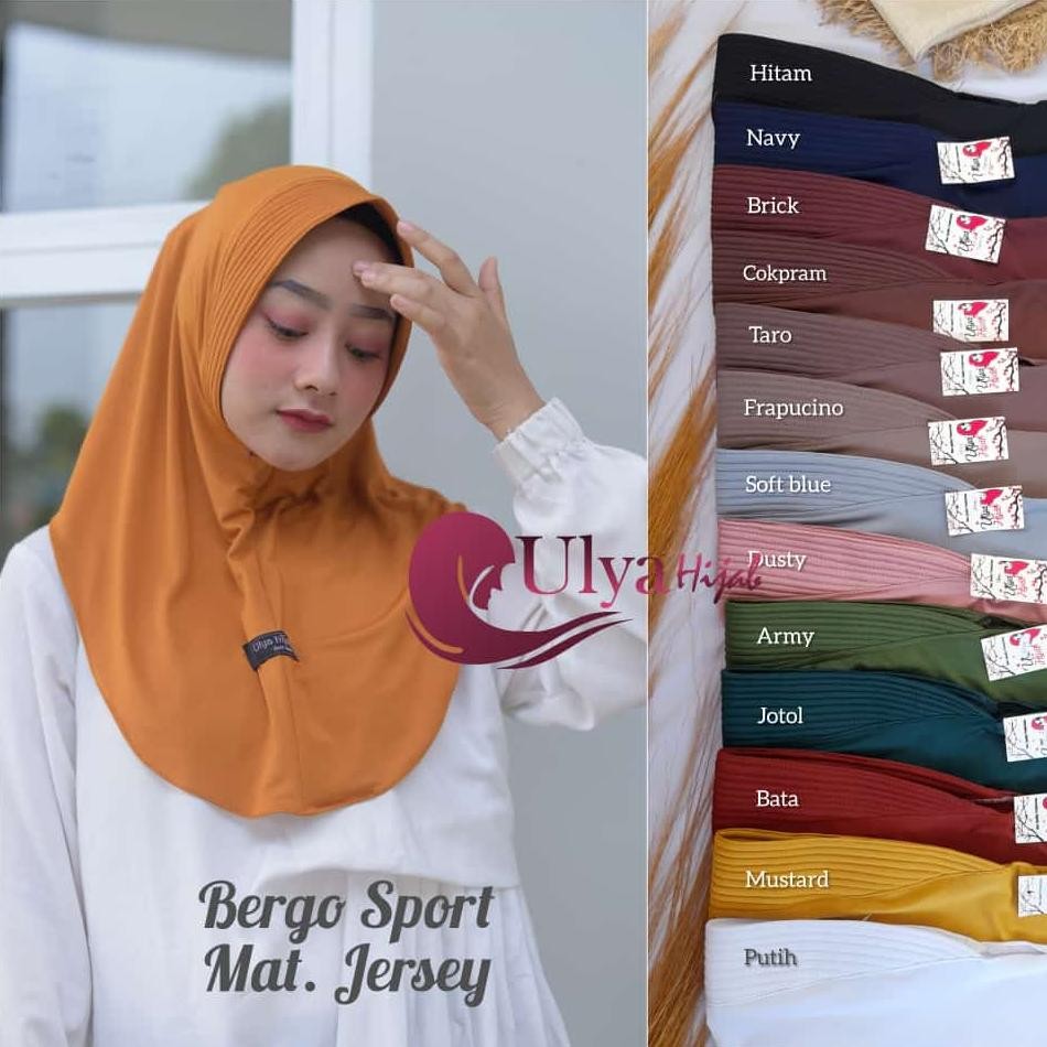 Terpopuler Hijab Instan Bergo Sport Olahraga Jilbab Sporty Bergo Hamidah Daily Menutup Dada Jersey P