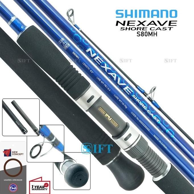 

Terlaris Joran Shimano Nexave Shore Cast | Fuji Guides & Seat | Popping