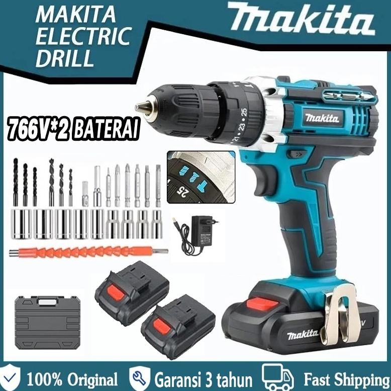 MAKITA 766V Mesin Bor Bor Baterai Bor Listrik Bor Tanpa kabel Mesin Cordless Screwdriver Murah Bor I