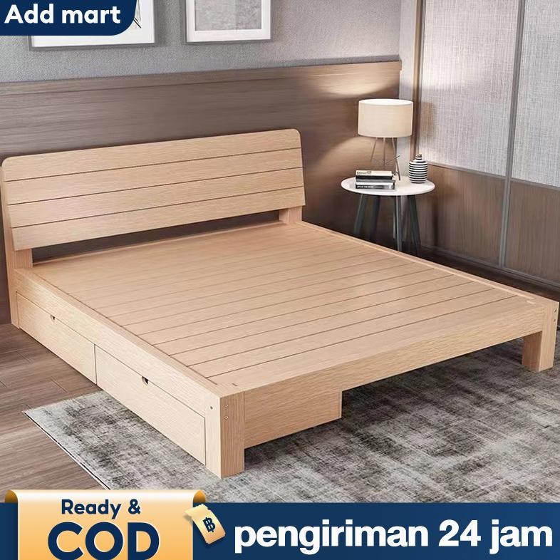 Ranjang Dipan Lantai Kayu Divan Tempat Tidur Dipan Sandaran Tempat Tidur Kayu Asli Dipan Low Divan M