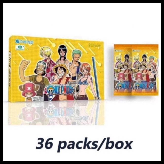 KARTU ANIME ONE PIECE 1 BOX GROSIR CARDS 36 PACK ZORO LUFFY KARTU LANGKA COLLECTION CARDS