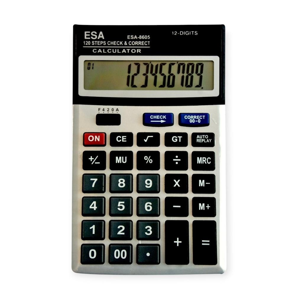 

LINDU ESA Kalkulator Jumbo 12 Digits Check Correct 8605