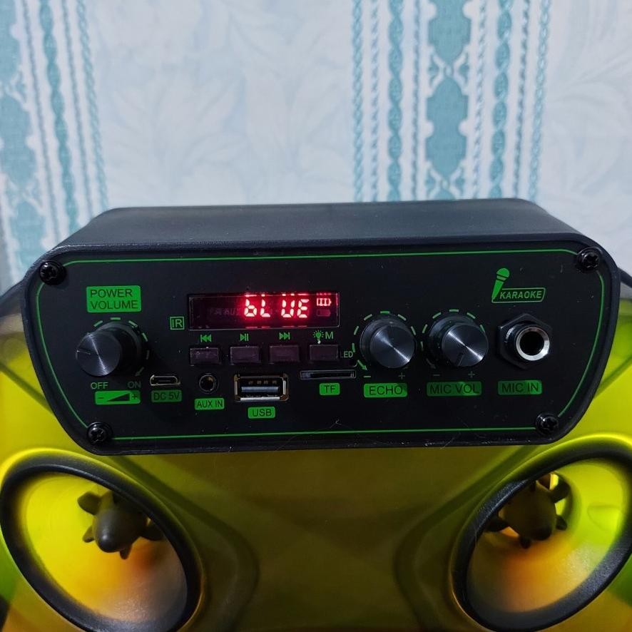 hj-43 Ok75 SPEAKER BLUETOOTH FLECO F-8606 AB LED / FLECO F-8606 BAL 8'5 INCH FREE MIC WIRELESS KARAO
