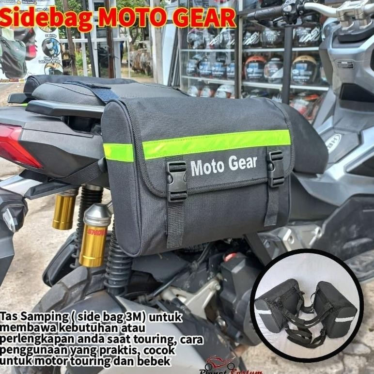 MOTO GEAR TAS SAMPING MOTOR SIDE BAG MOTOR  3M MULTIFUNGSI ONGKIR HANYA 1 KG
