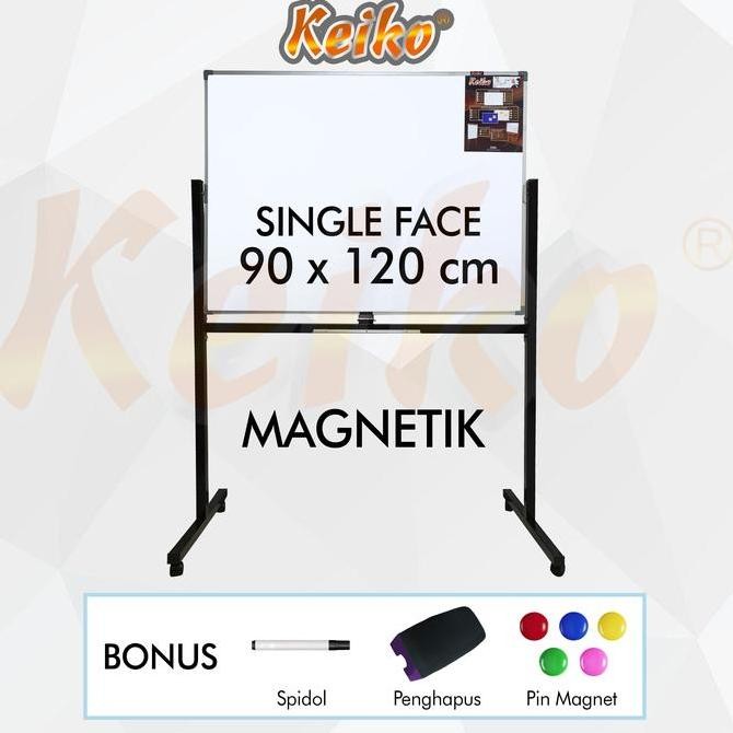 

Papan Tulis Whiteboard Standing Magnet Single Face Keiko 90 x 120 cm Kualitas Original