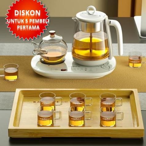 Tersedia Teko listrik / pemanas air/ kettle kaca electric kamjove HF-585 teh