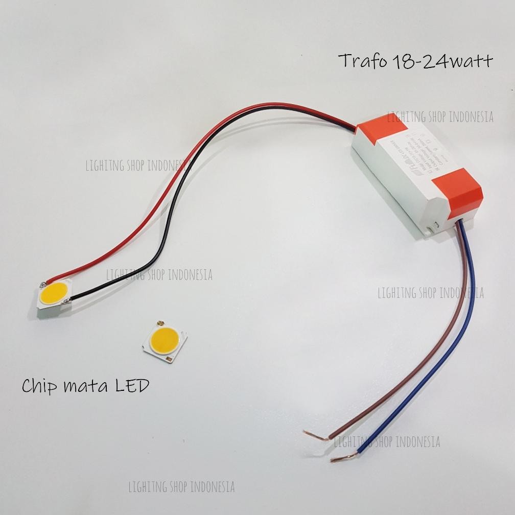 Lampu mata chip cob led 20watt trafo driver 18-24w 54-84 VDC 280mA