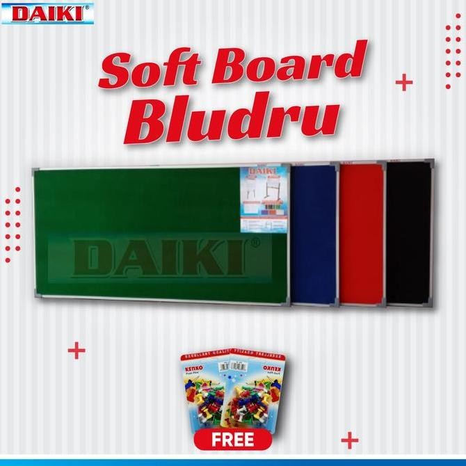 

Softboard / Cork board DAIKI bludru biru gantung uk 120x240cm Kualitas Original