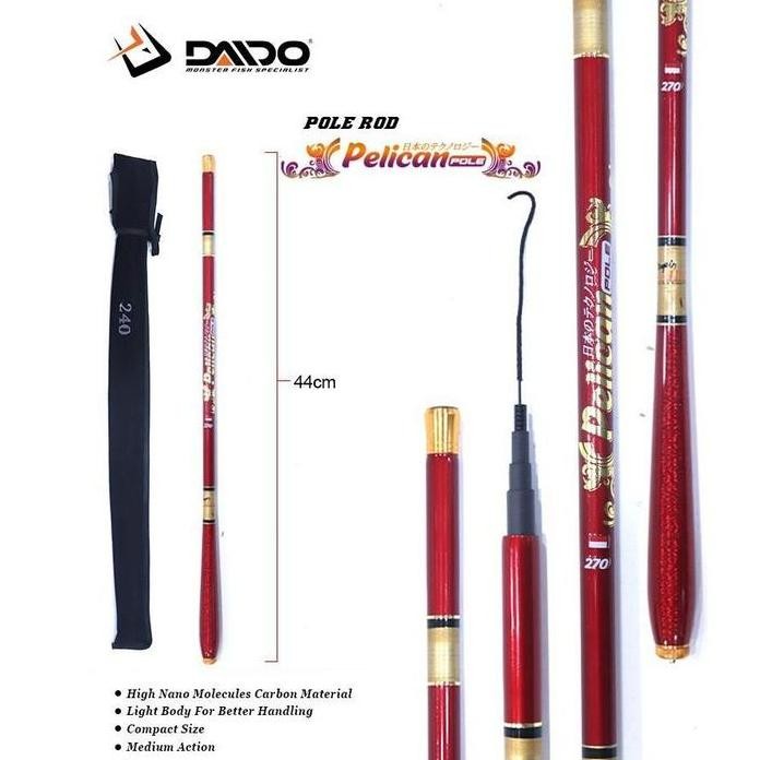 

Terlaris Pole Daido Pelican Carbon 210Cm 240Cm 270Cm 300Cm 360Cm 450Cm