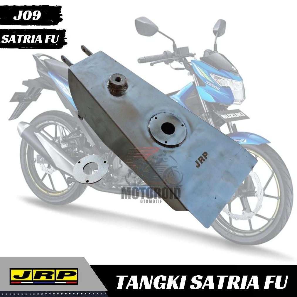 Tangki Slim Drag Satria FU Stainless Full CNC Thailand Raider/Satria Chrome Custom JRP Racing